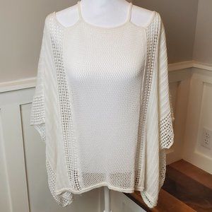 Free People White Crochet Top Size L
